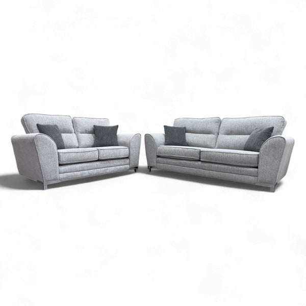 Living Natalia 3 + 2 Seater Sofas, Grey