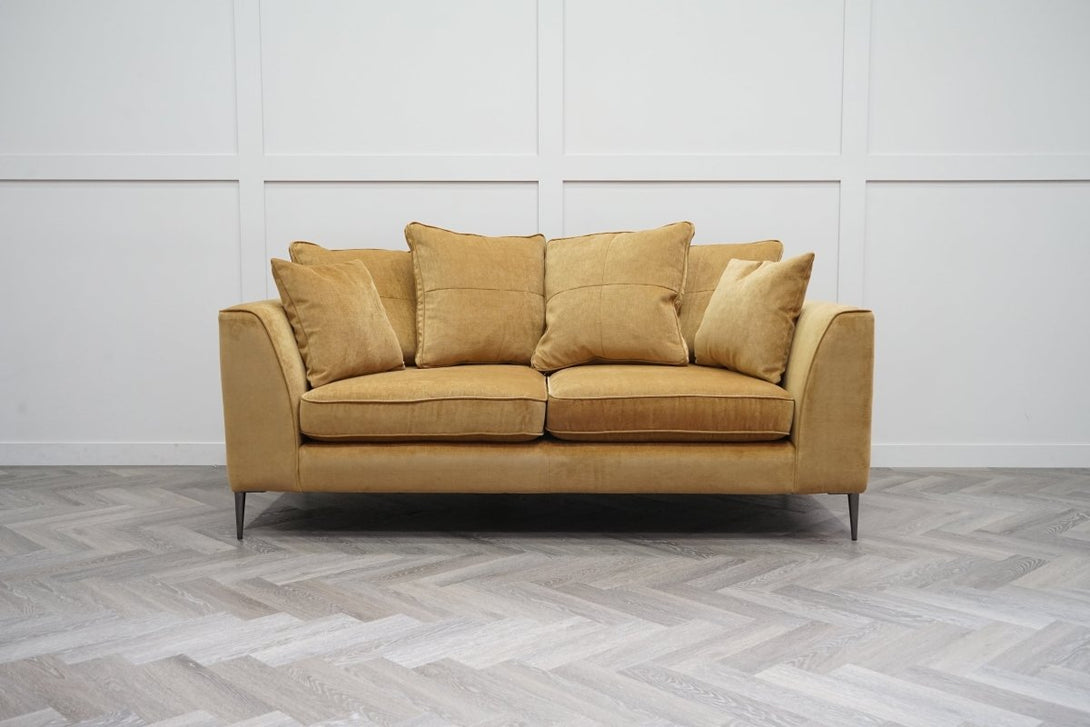 London Large Pillow Back Sofa, Dusk Hydro Sunflower