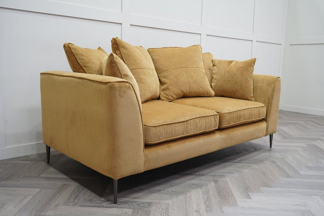 London Large Pillow Back Sofa, Dusk Hydro Sunflower