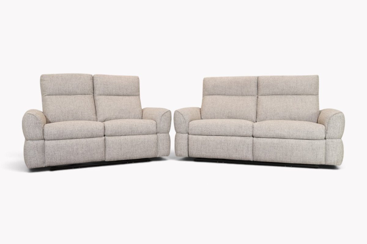 Longana 3 & 2 Power Reclining Sofa Set – Heather Weave Fabric