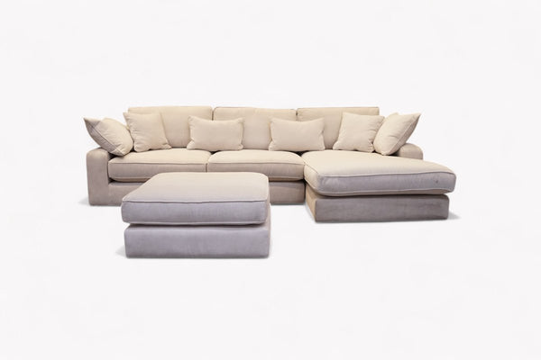 Longpoint Manhattan RHF Corner Chaise Sofa, Zelda Oyster