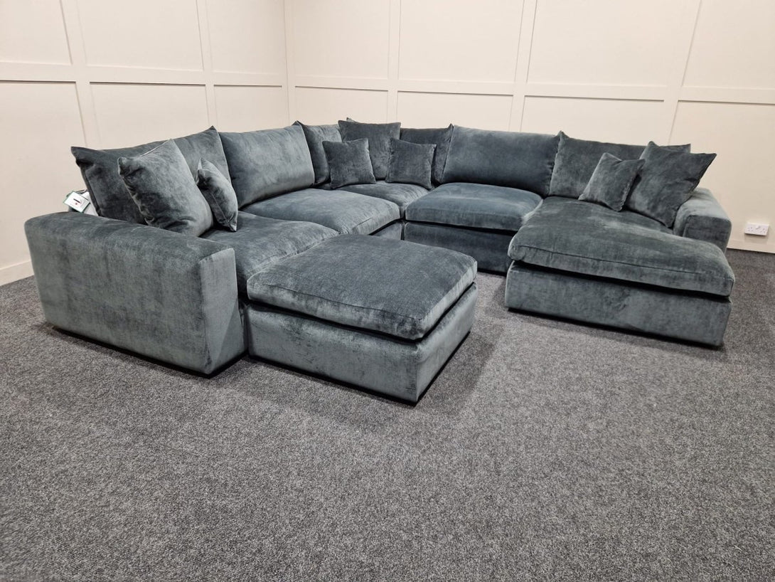 Longpoint – Penthouse Corner Sofa with Chaise, Dusk Slate