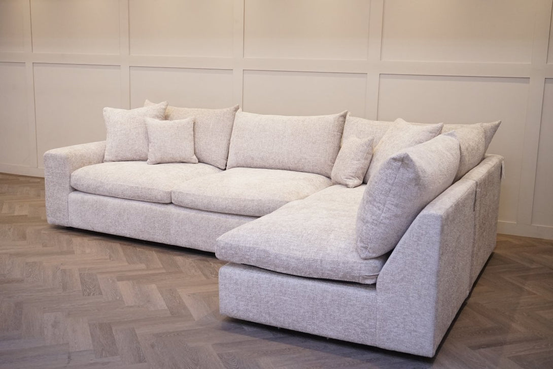 Longpoint - Penthouse Open Ended Corner Sofa, Enzo Silver