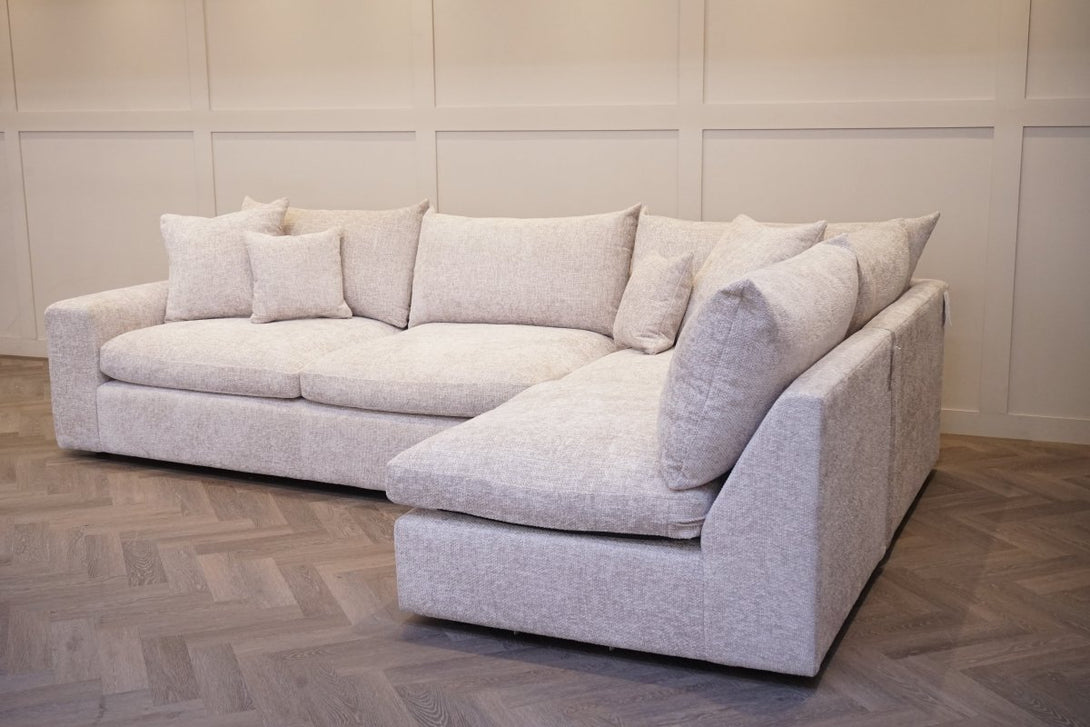 Longpoint - Penthouse Open Ended Corner Sofa, Enzo Silver