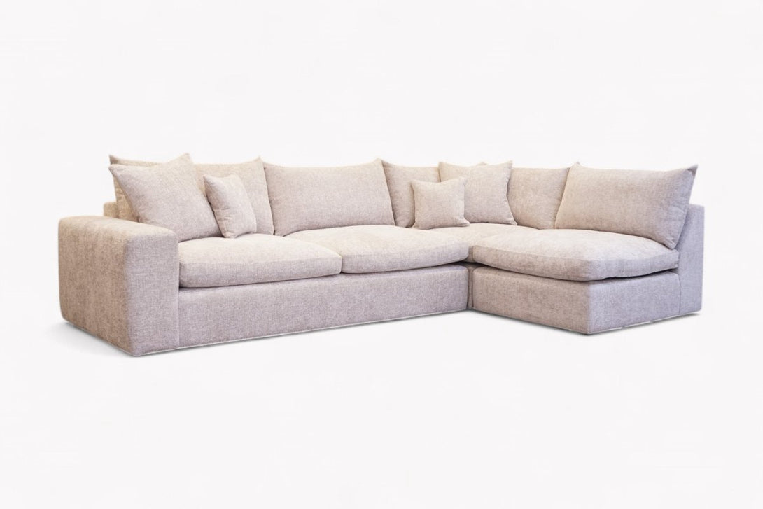 Longpoint - Penthouse Open Ended Corner Sofa, Enzo Silver