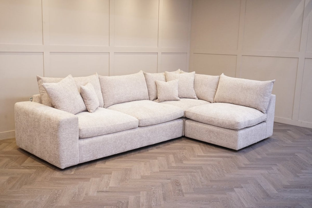 Longpoint - Penthouse Open Ended Corner Sofa, Enzo Silver