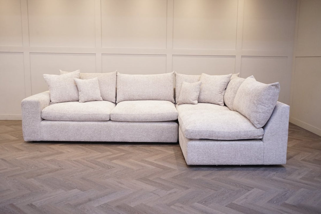 Longpoint - Penthouse Open Ended Corner Sofa, Enzo Silver