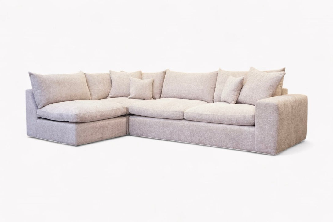 Longpoint - Penthouse Open Ended Corner Sofa, Enzo Silver