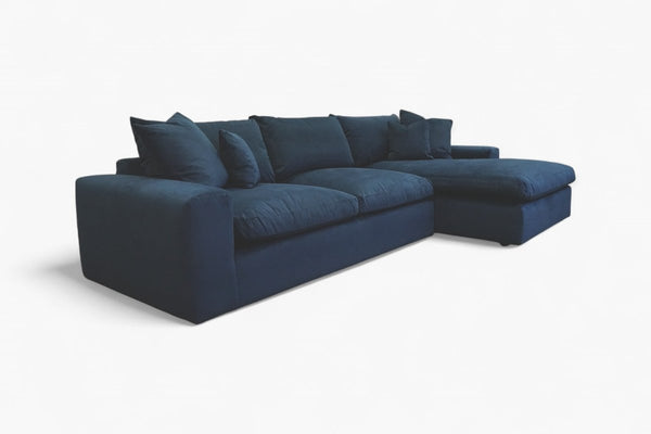 Longpoint – Penthouse RHF Corner Sofa, Velvet Indigo