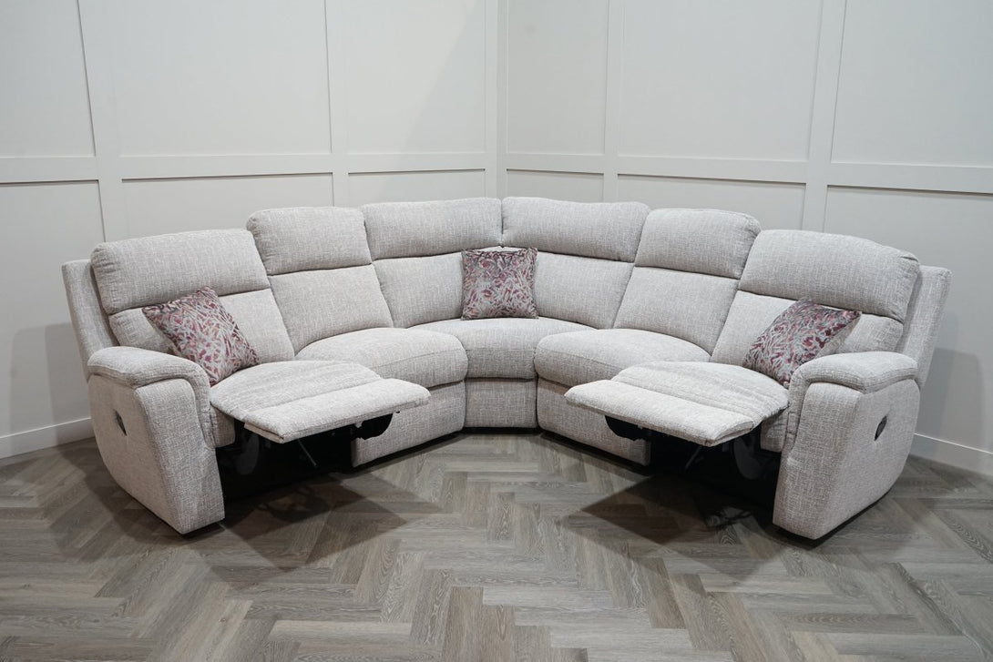 Lotus 2 Corner 2 Sofa & Loveseat, Manual Reclining, Vitolini Blush