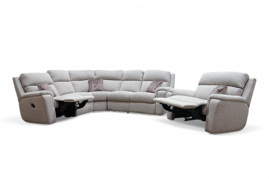 Lotus 2 Corner 2 Sofa & Loveseat, Manual Reclining, Vitolini Blush