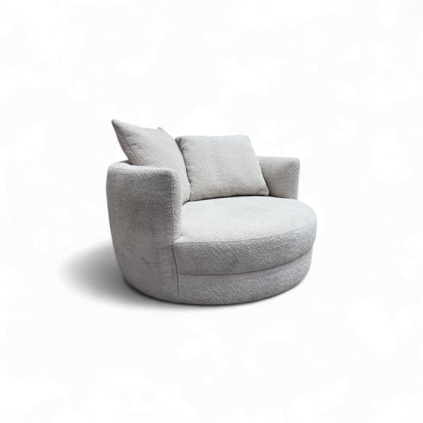 Lozenge 2.0 Swivel Chair, Twisted Boucle Putty