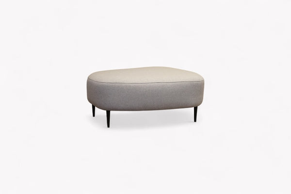 Lozenge Footstool, Basket Weave Light Grey