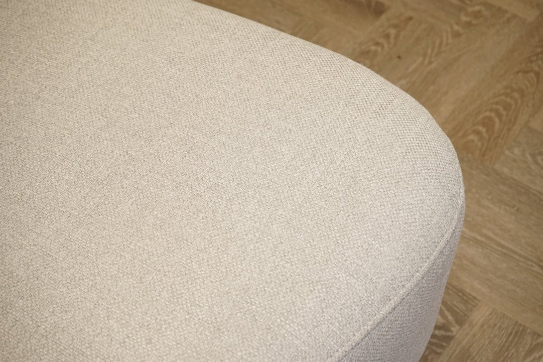 Lozenge Footstool, Basket Weave Light Grey