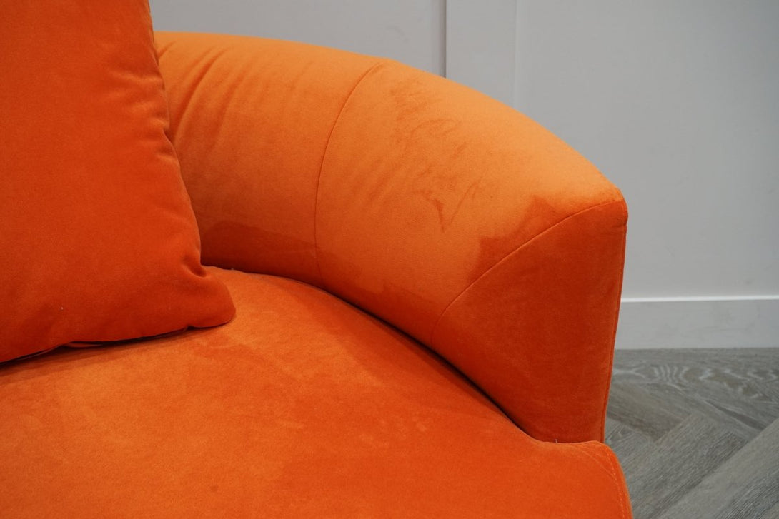 Lozenge Grand 5 Seater RHF Chaise End Sofa, Harriet Orange