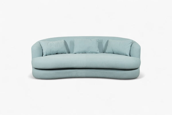 Lozenge Large 3 Seater Sofa, Cotton Powder Blue