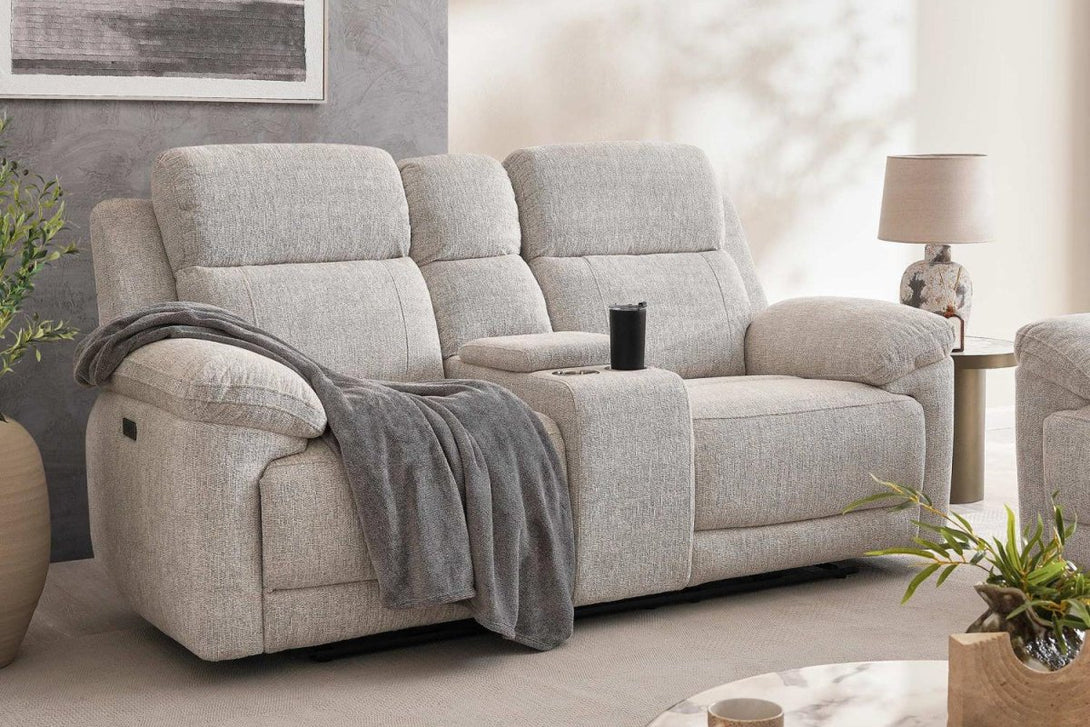 Lucius 3 + 2 Seater Power Recliner Sofas, Belfast Cream