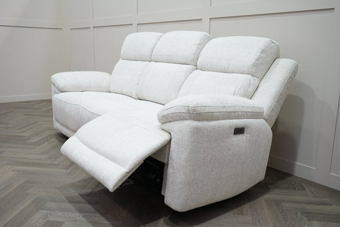 Lucius 3 + 2 Seater Power Recliner Sofas, Belfast Cream