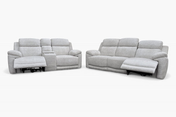 Lucius 3 + 2 Seater Power Recliner Sofas, Belfast Cream