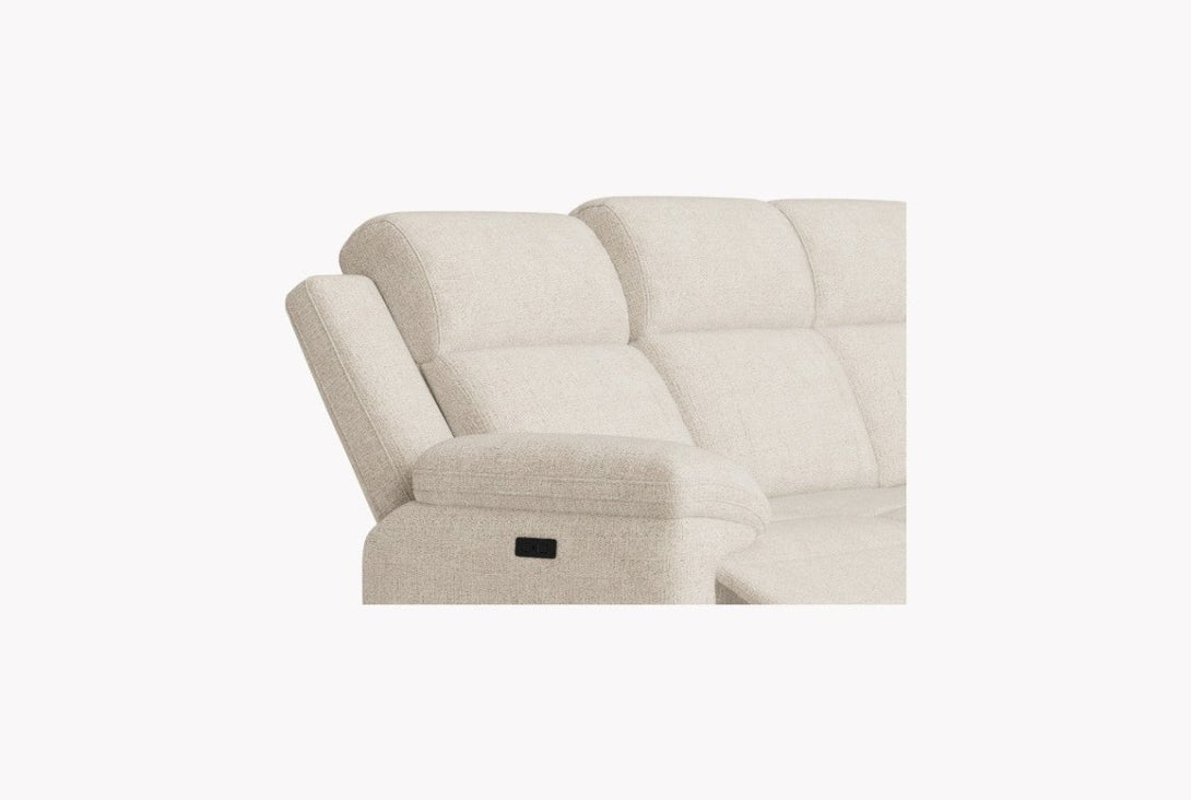 Lucius 3 + 2 Seater Power Recliner Sofas, Vespa Cream