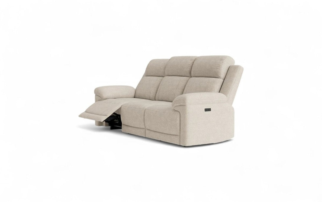 Lucius 3 + 2 Seater Power Recliner Sofas, Vespa Cream