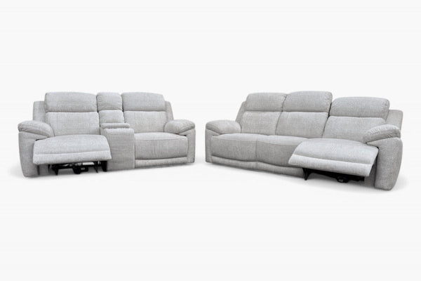 Lucius 3 + 2 Seater Power Recliner Sofas, Vespa Cream