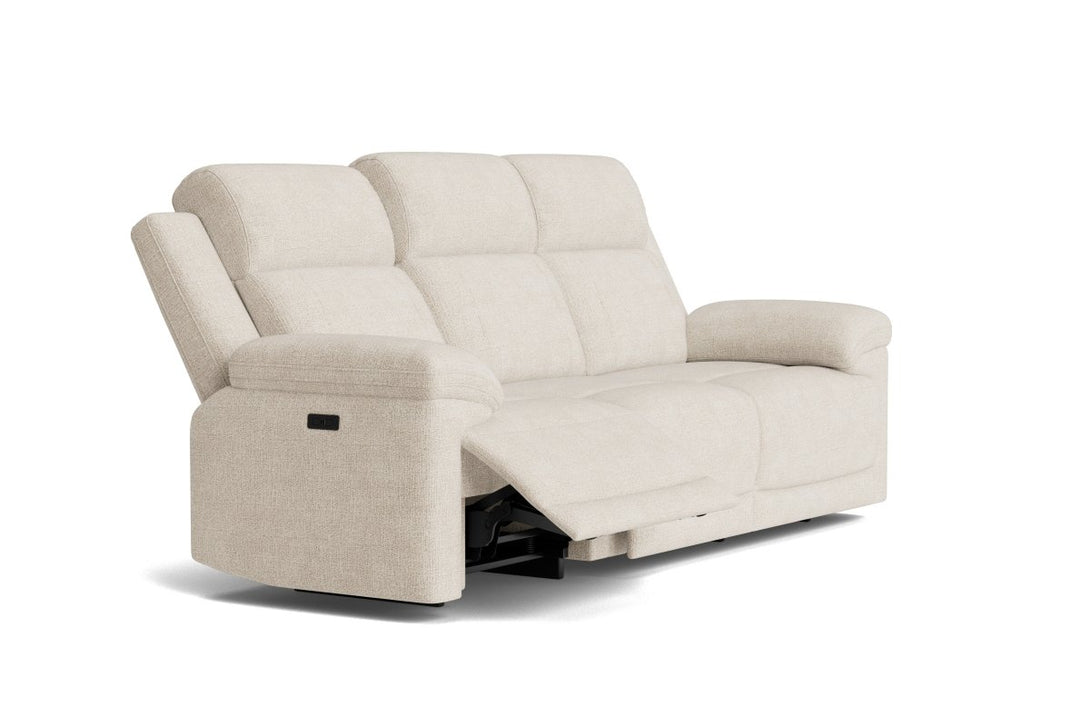 Lucius 3 Seater Power Recliner Sofa, Vespa Cream