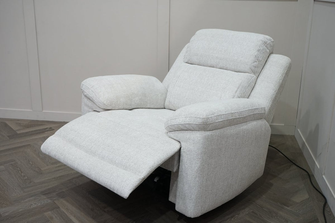 Lucius Power Recliner Armchair, Belfast Cream