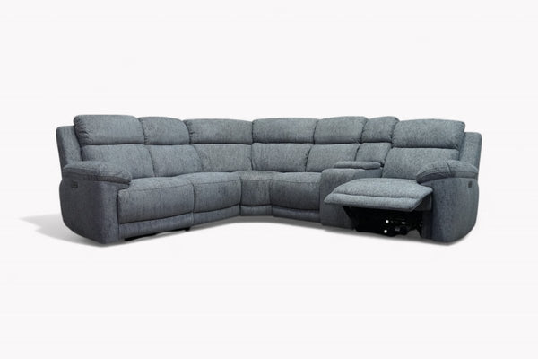 Lucius Power Reclining Modular Corner Sofa, Vespa Grey