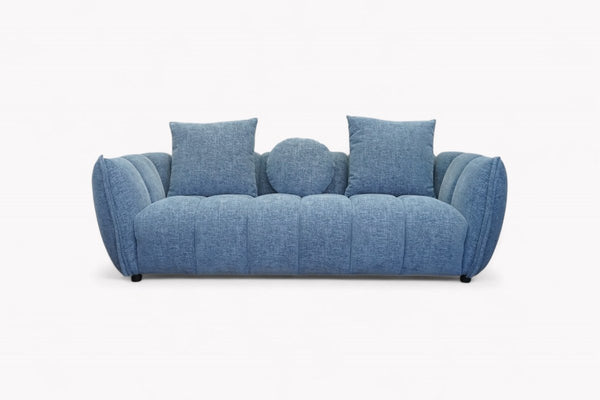 Lunar Large 3 Seater Sofa, Ocean Blue Chenille