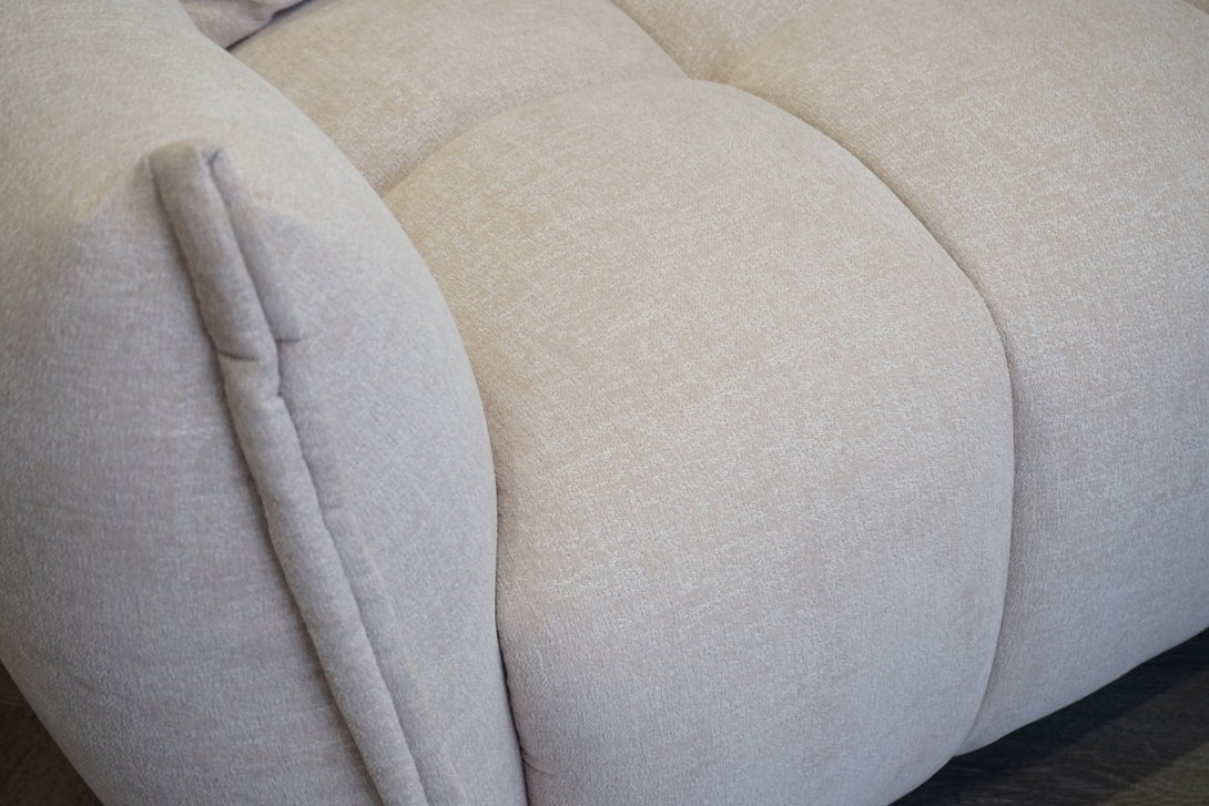 Lunar Large 3 Seater Sofa, Sandstone Chenille
