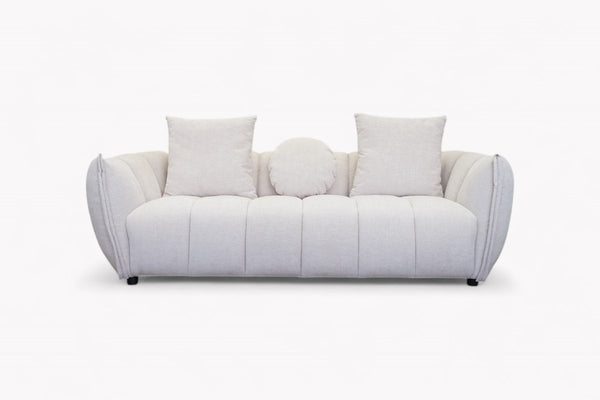 Lunar Large 3 Seater Sofa, Sandstone Chenille