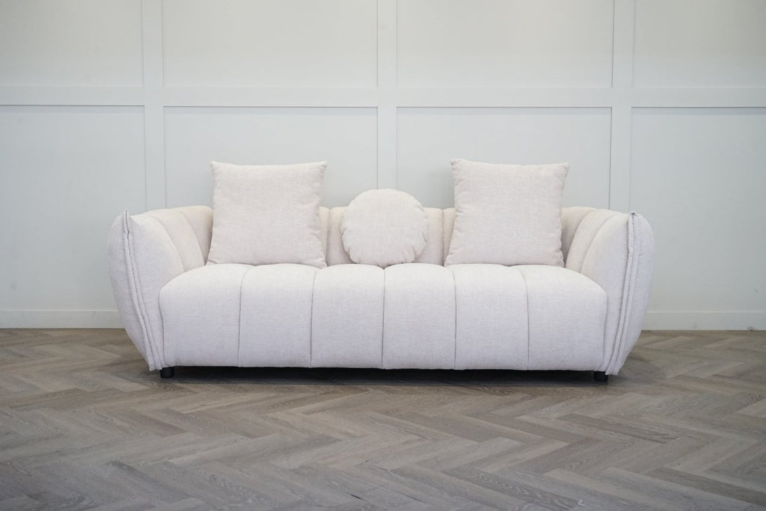 Lunar Large 3 Seater Sofa, Sandstone Chenille