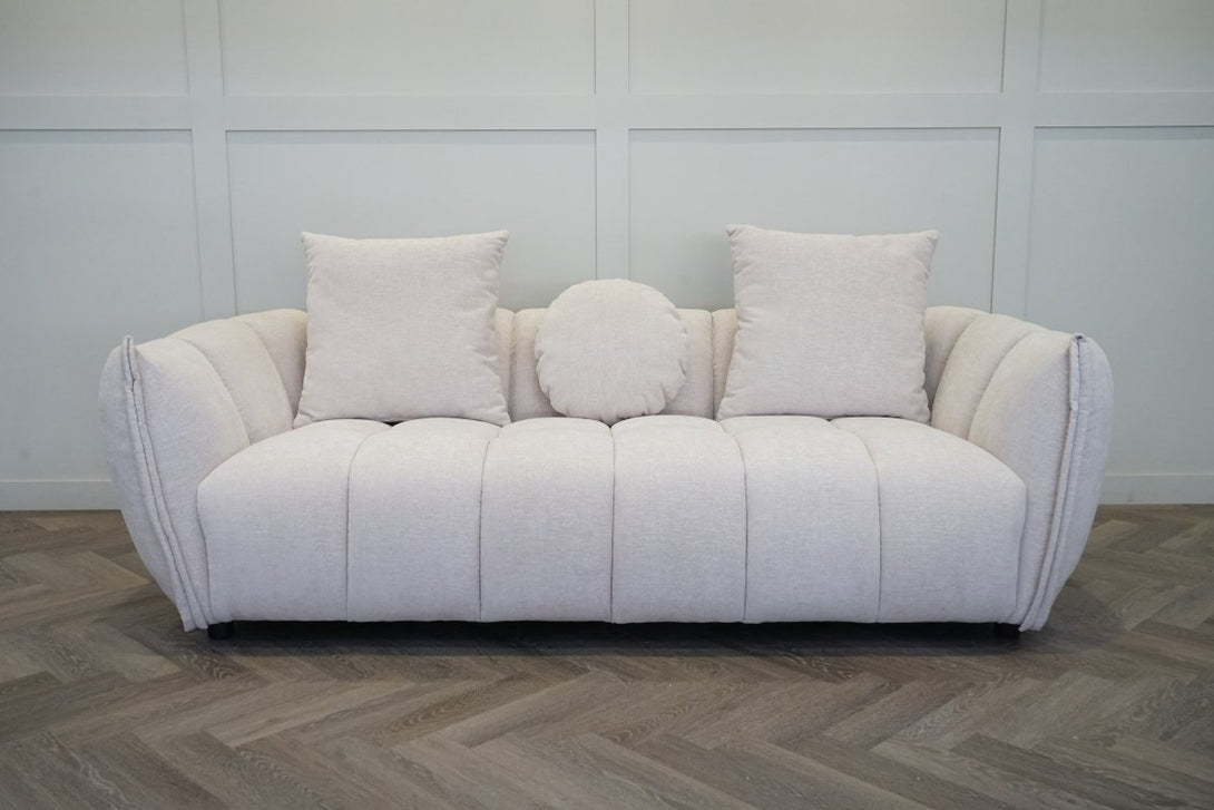 Lunar Large 3 Seater Sofa, Sandstone Chenille