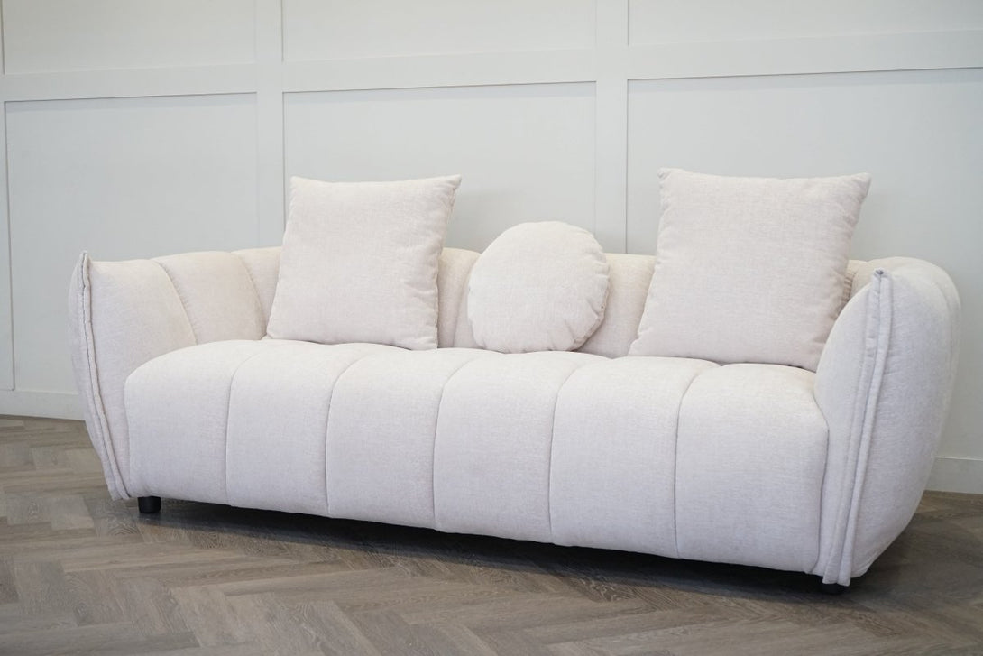 Lunar Large 3 Seater Sofa, Sandstone Chenille