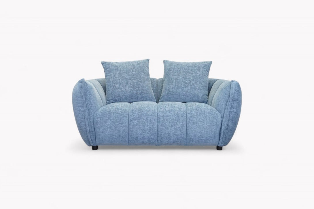 Lunar Medium 2 Seater Sofa, Ocean Blue Chenille