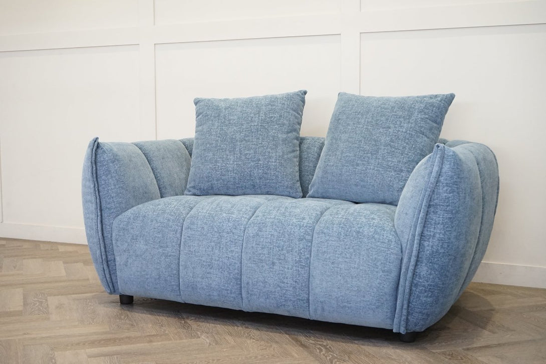 Lunar Medium 2 Seater Sofa, Ocean Blue Chenille