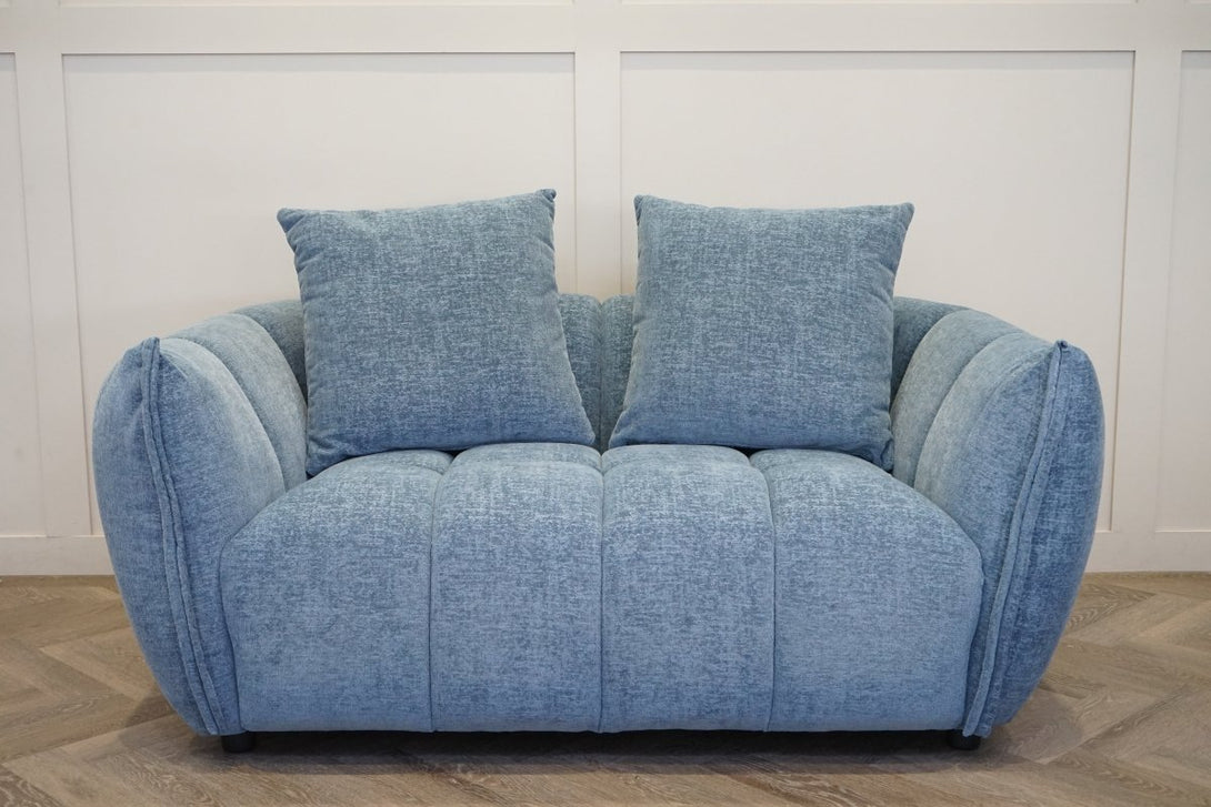 Lunar Medium 2 Seater Sofa, Ocean Blue Chenille