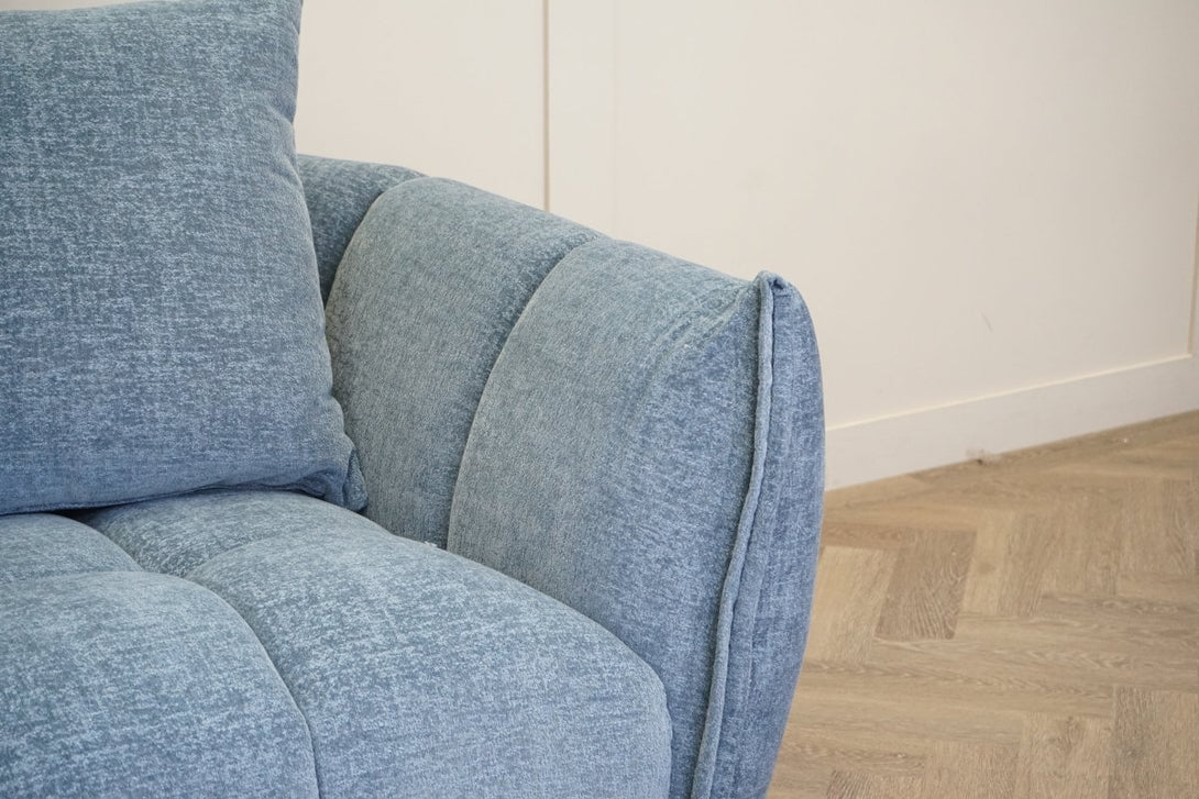 Lunar Medium 2 Seater Sofa, Ocean Blue Chenille