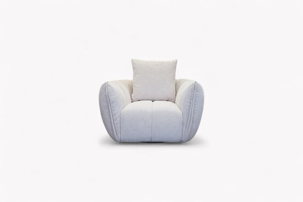 Lunar Swivel Armchair, Sandstone Chenille