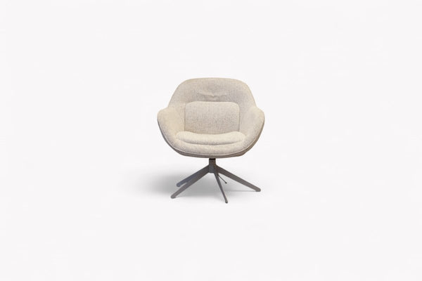 Lynn Swivel Chair, Natural Fleck Weave