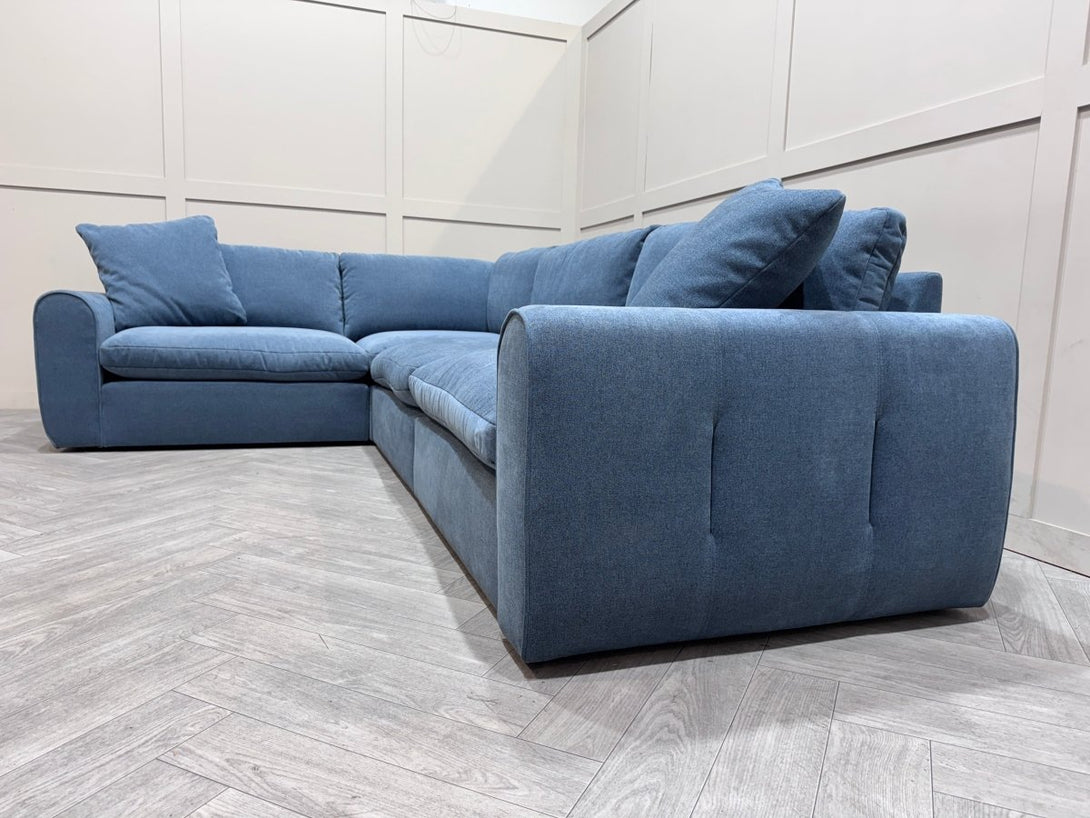 Maine Large Modular Corner Sofa & Armchair, Nantes Blue