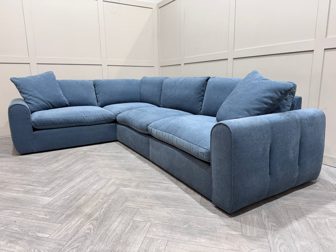 Maine Large Modular Corner Sofa & Armchair, Nantes Blue