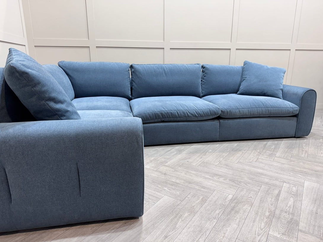 Maine Large Modular Corner Sofa, Nantes Blue