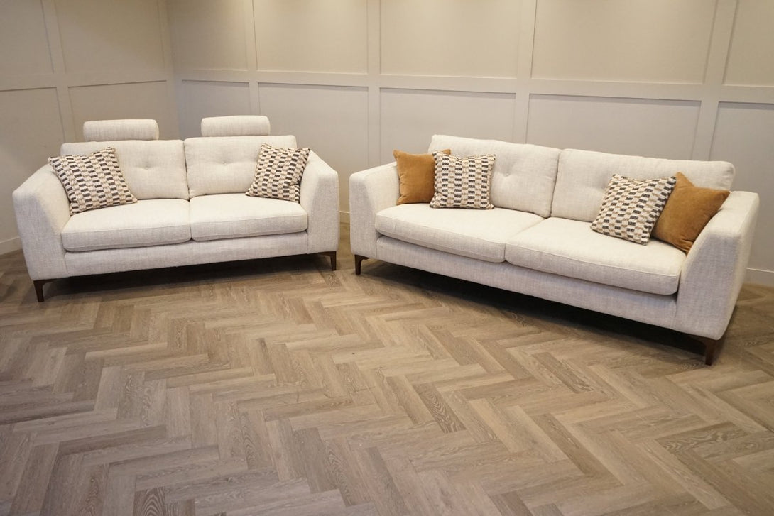 Manor 4 & 3 Seater Sofas, Slumber Natural Mix