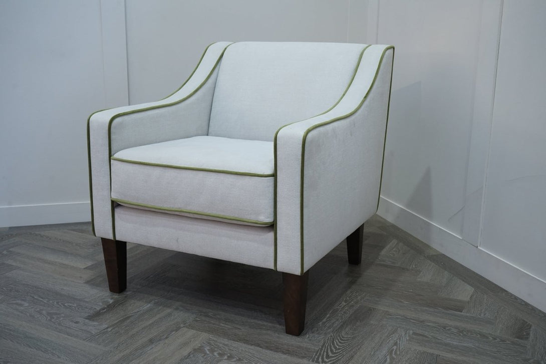 Marlow Armchair, Dark Leg, Soft Weave Clay