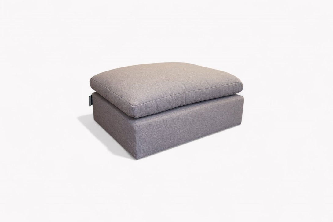 Mellow Footstool, Basket Weave Thistle