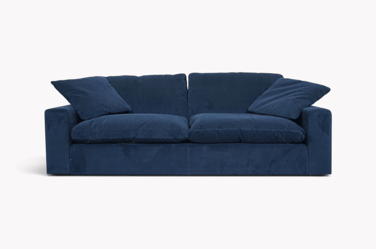 Mellow Grand 4 Seater Sofa, Easy Clean Plush Velvet Navy