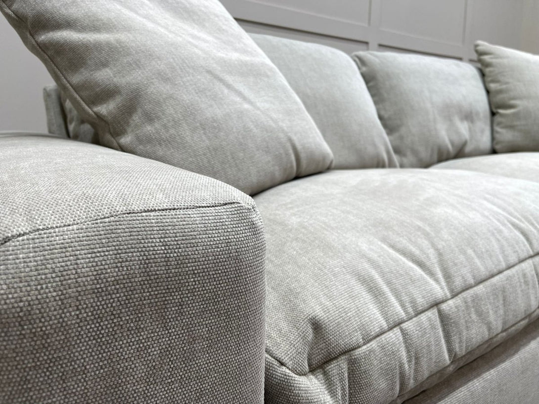 Mellow Grand 4 Seater Sofa, Easyclean Chenille Natural