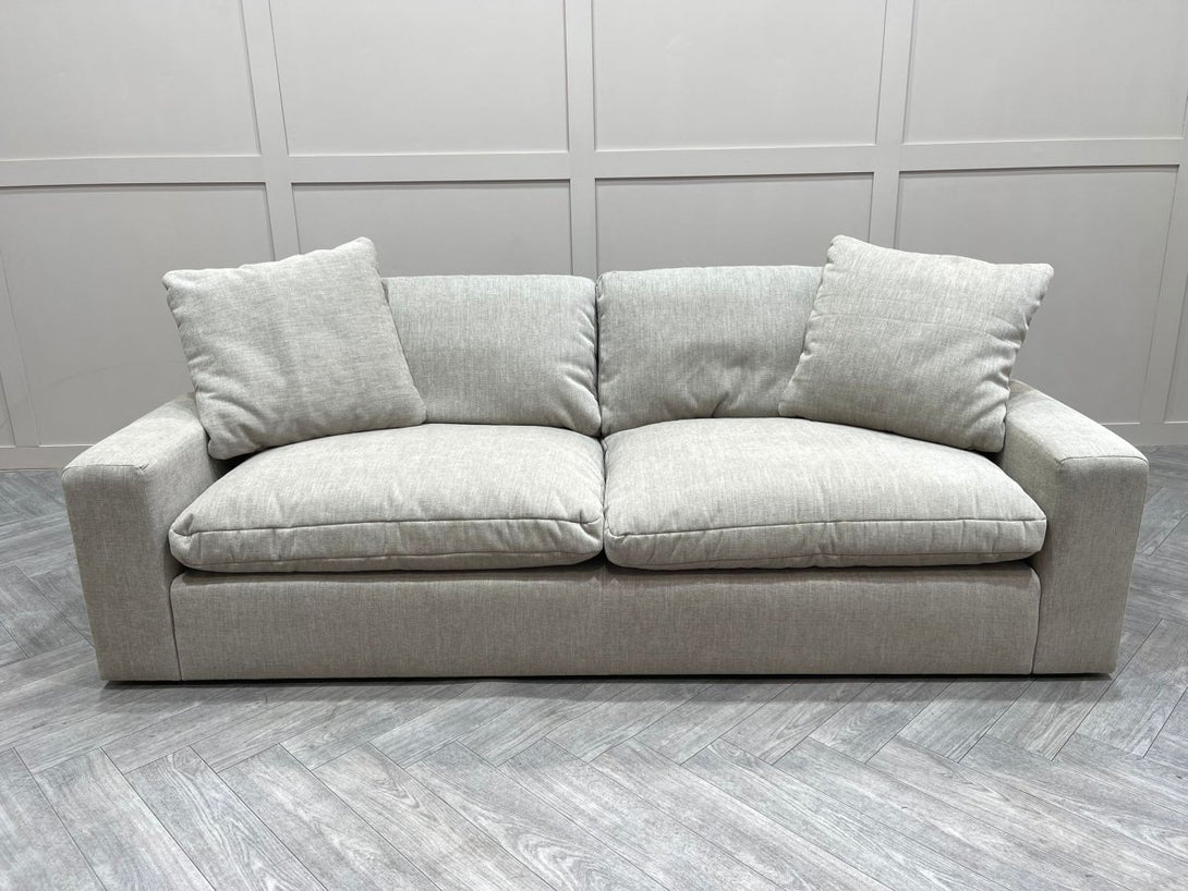 Mellow Grand 4 Seater Sofa, Easyclean Chenille Natural